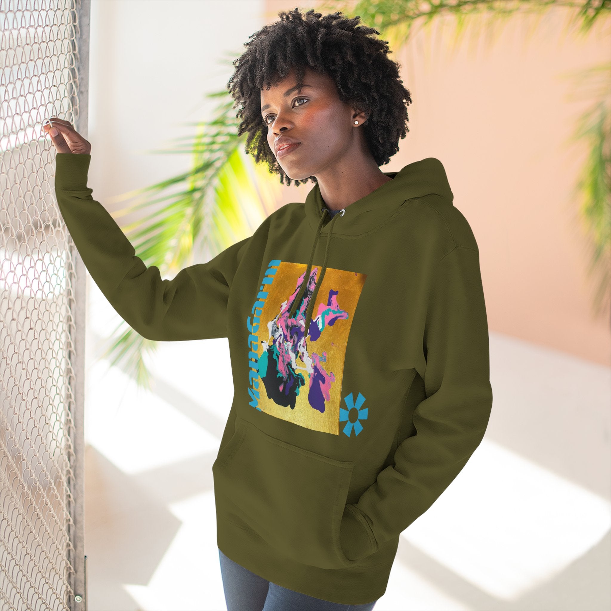 4 The Streets Abstract Hoodie — 'the show' Three-Panel Graphic Fleece