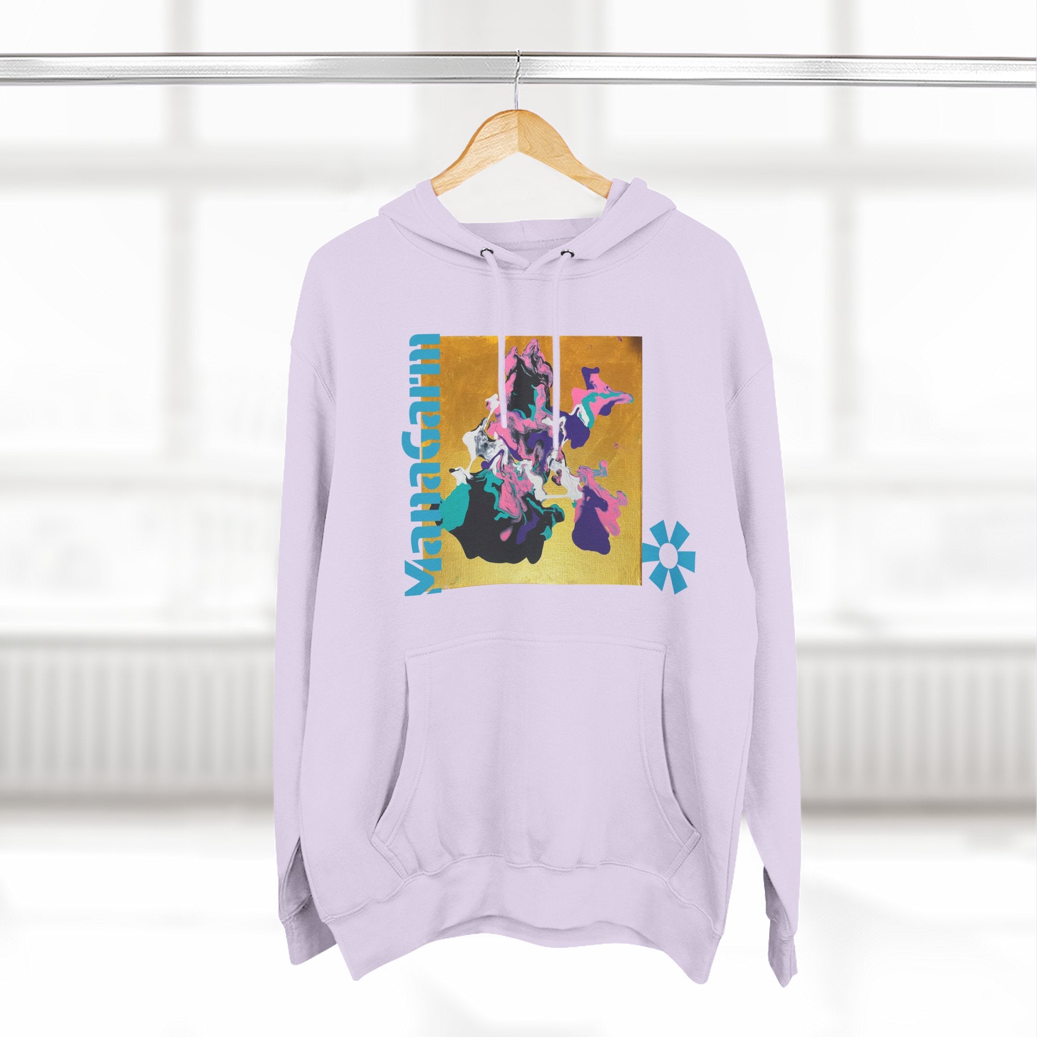 4 The Streets Abstract Hoodie — 'the show' Three-Panel Graphic Fleece