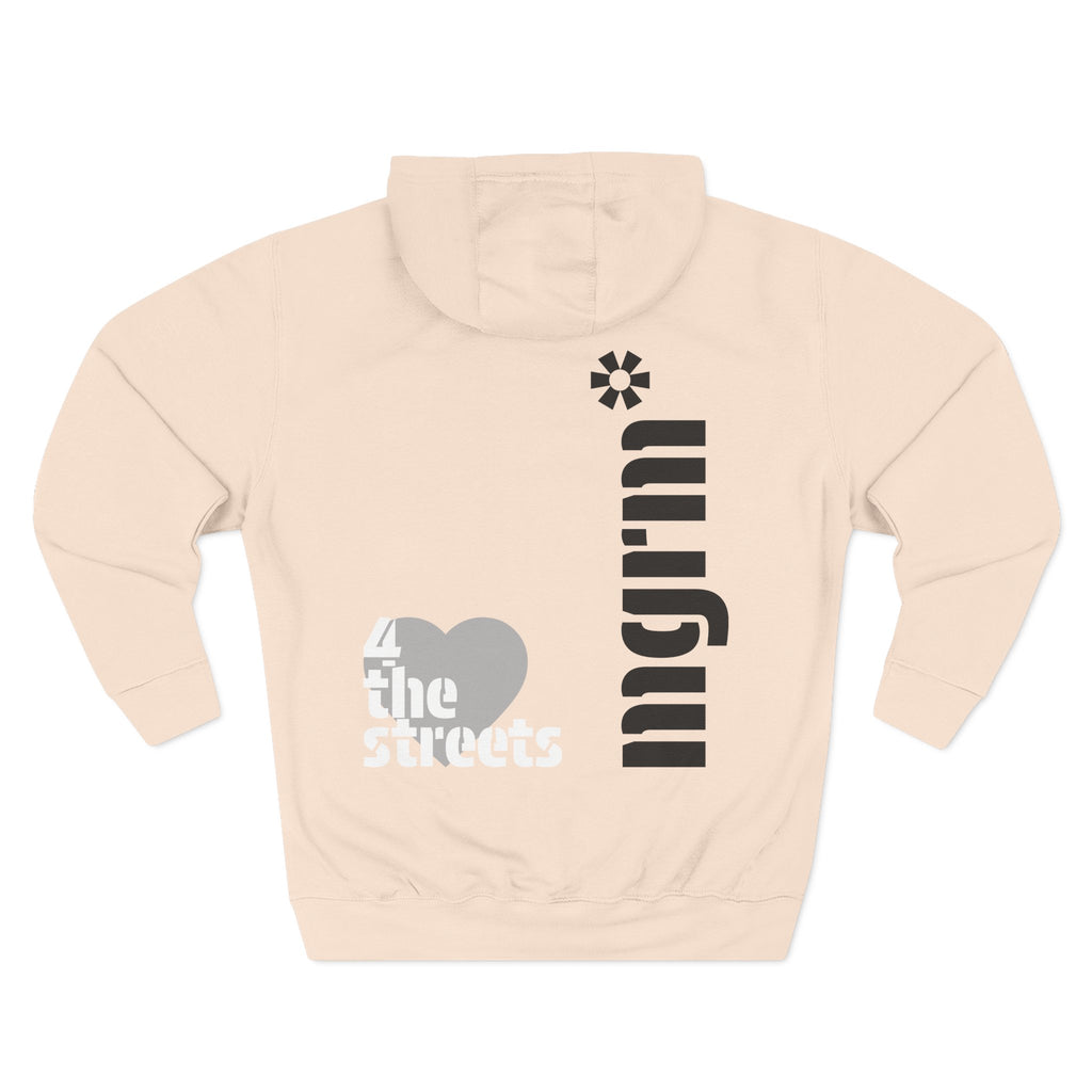 4 The Streets Abstract Hoodie — 'the show' Three-Panel Graphic Fleece