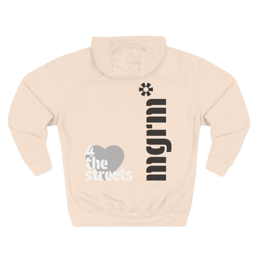 4 The Streets Abstract Hoodie — 'the show' Three-Panel Graphic Fleece