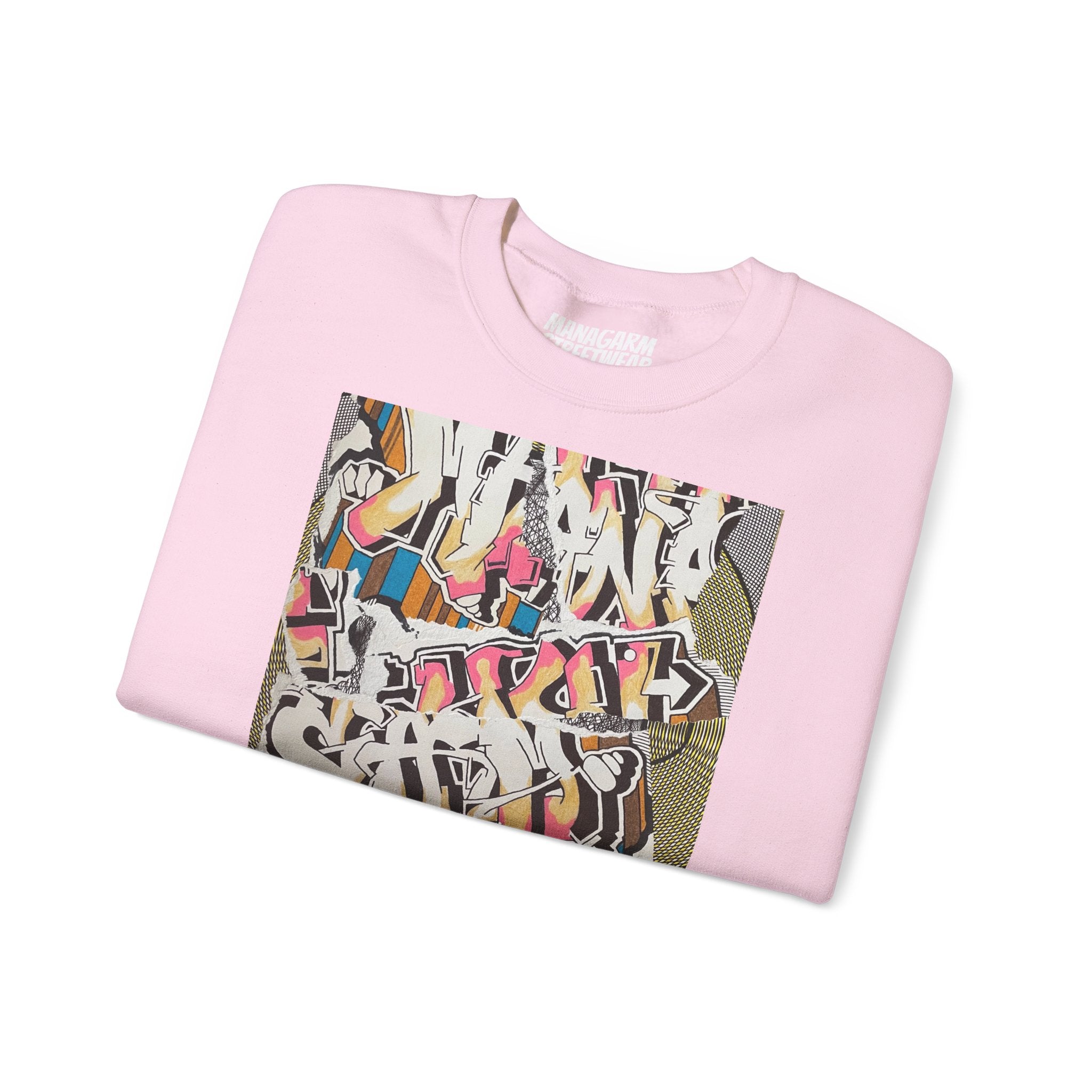 Graffiti Art Crewneck Sweatshirt — 'MGRM*' Streetwear Graphic Pullover