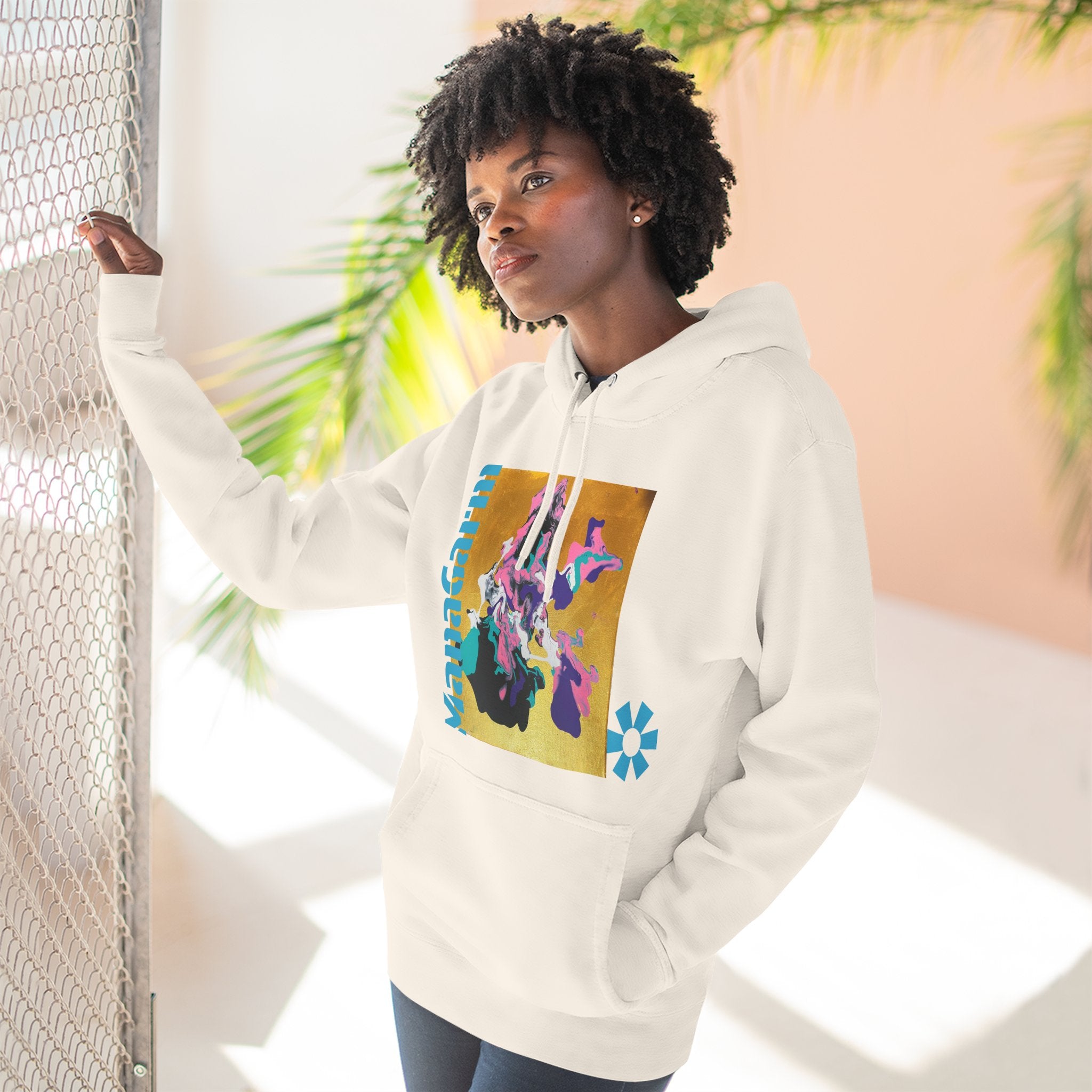 4 The Streets Abstract Hoodie — 'the show' Three-Panel Graphic Fleece