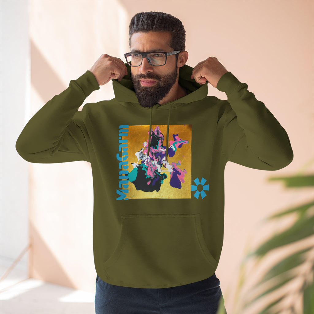 4 The Streets Abstract Hoodie — 'the show' Three-Panel Graphic Fleece