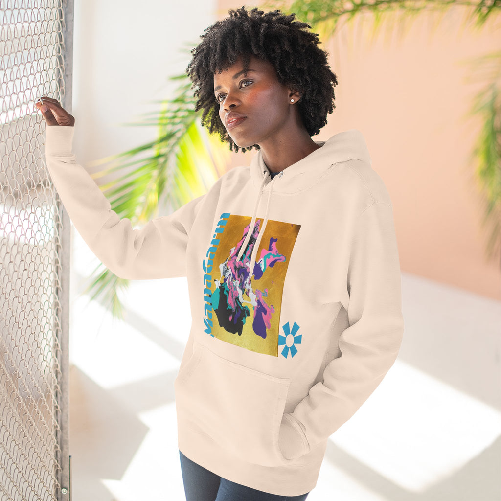 4 The Streets Abstract Hoodie — 'the show' Three-Panel Graphic Fleece