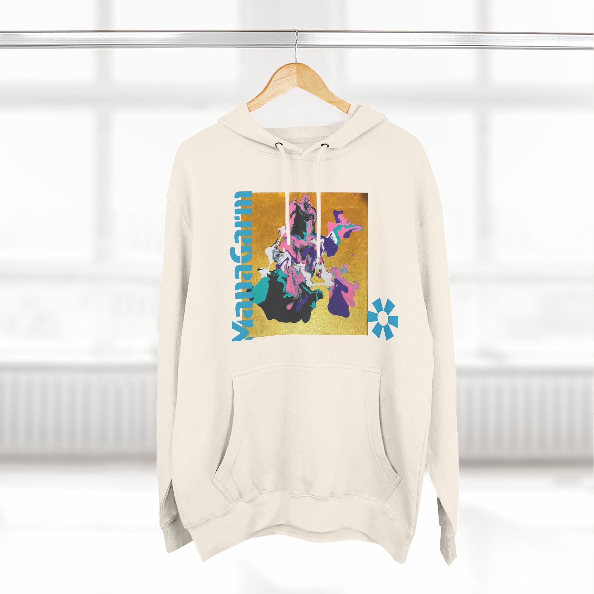 4 The Streets Abstract Hoodie — 'the show' Three-Panel Graphic Fleece