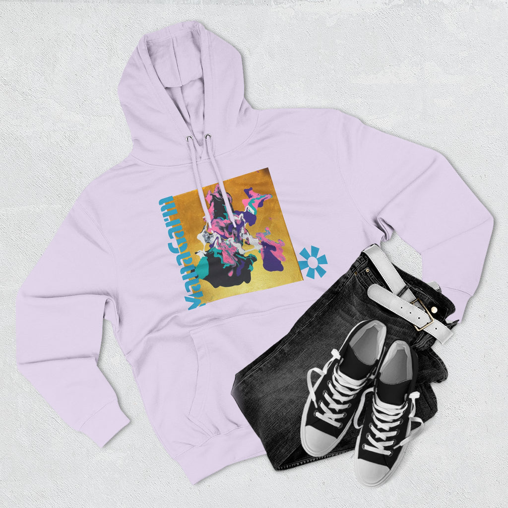 4 The Streets Abstract Hoodie — 'the show' Three-Panel Graphic Fleece