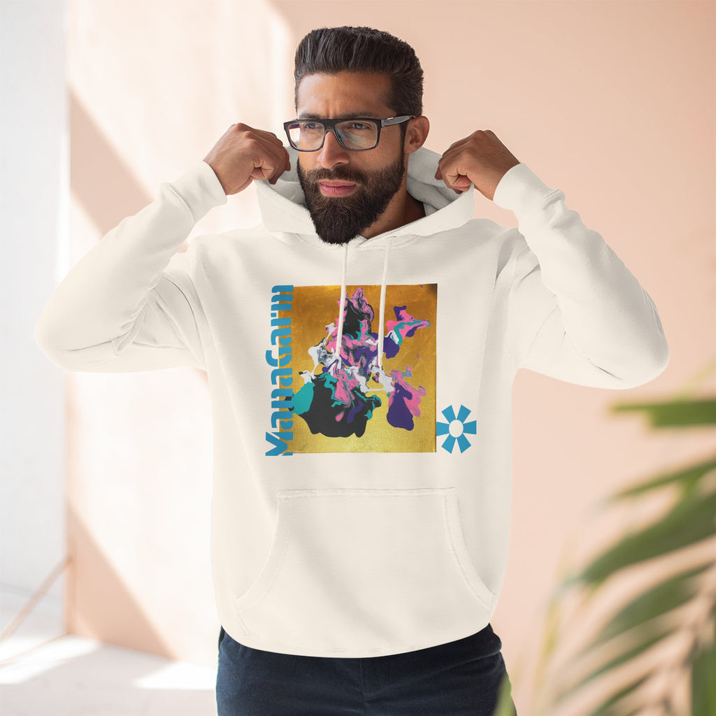 4 The Streets Abstract Hoodie — 'the show' Three-Panel Graphic Fleece