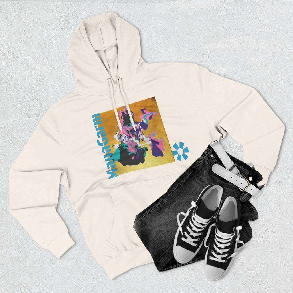 4 The Streets Abstract Hoodie — 'the show' Three-Panel Graphic Fleece