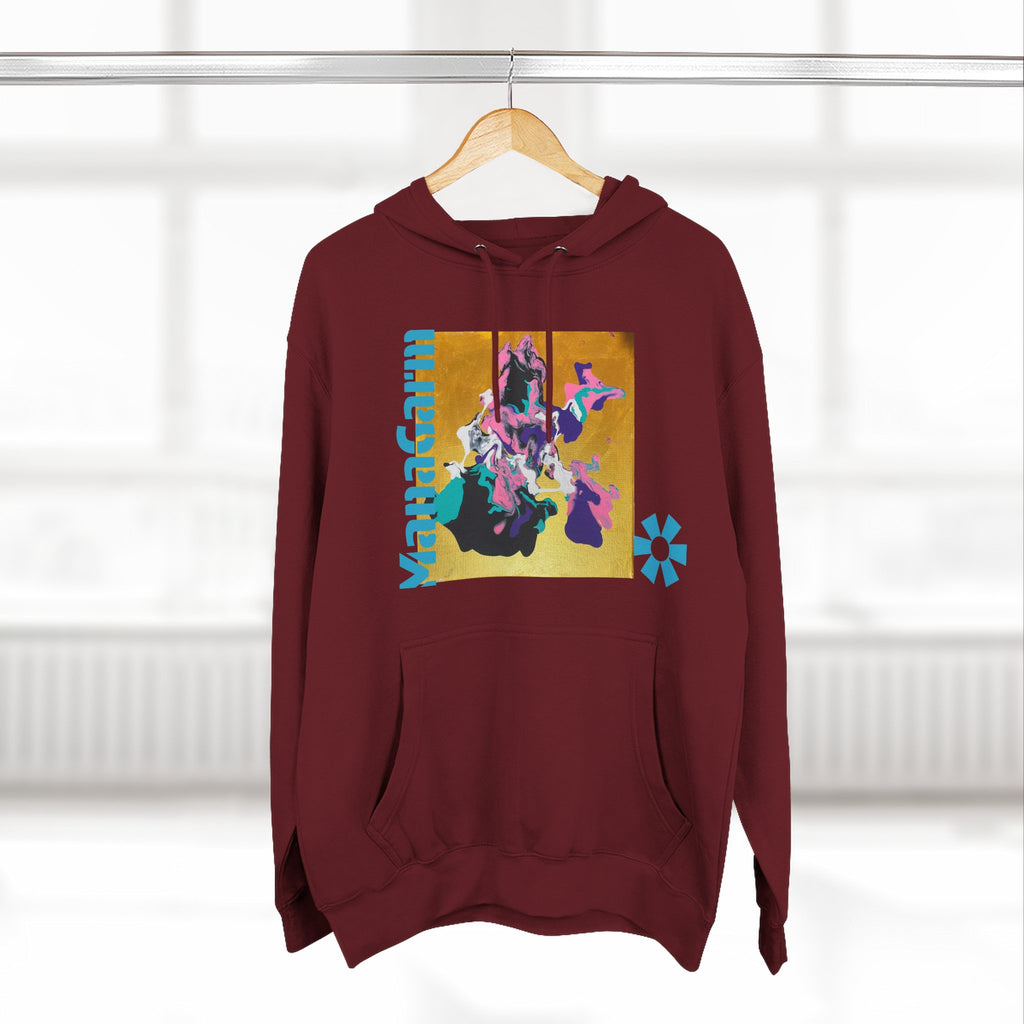 4 The Streets Abstract Hoodie — 'the show' Three-Panel Graphic Fleece