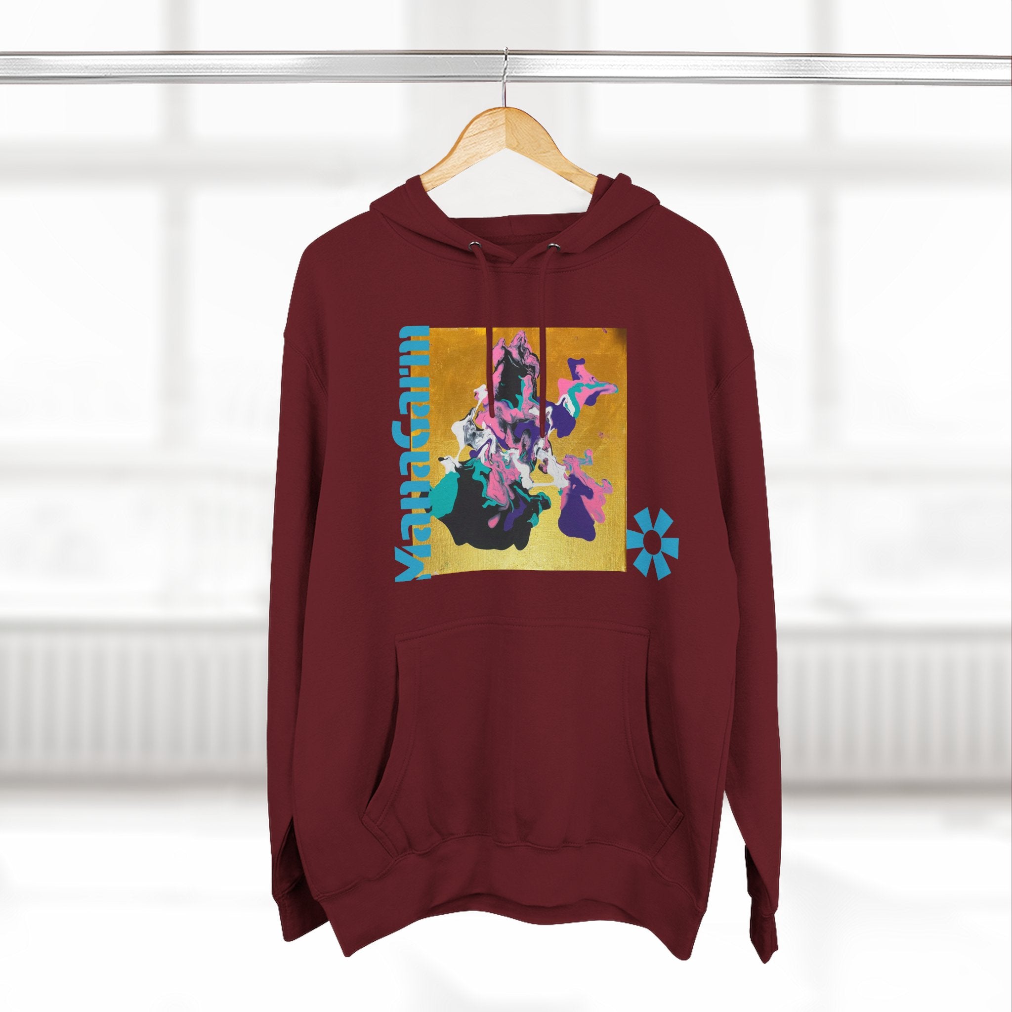 4 The Streets Abstract Hoodie — 'the show' Three-Panel Graphic Fleece