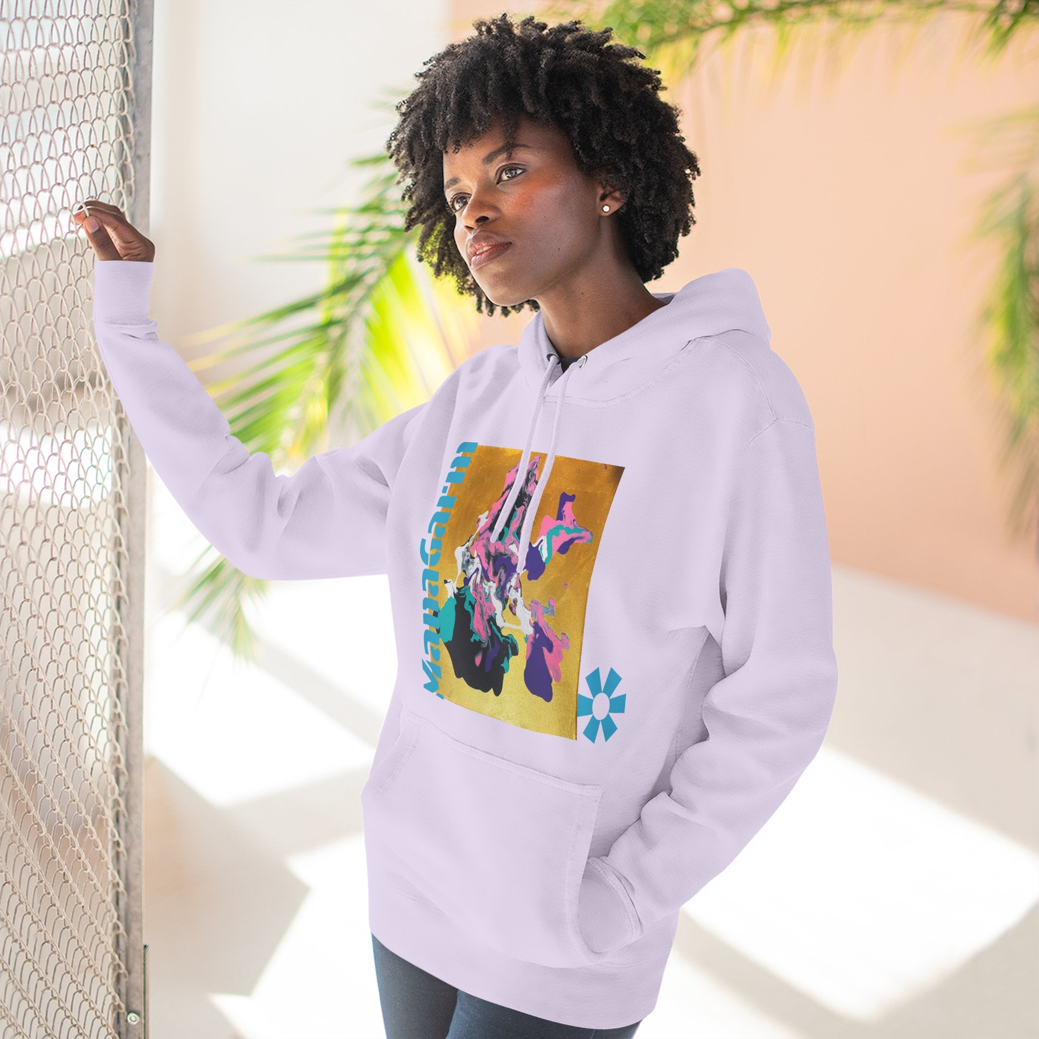 4 The Streets Abstract Hoodie — 'the show' Three-Panel Graphic Fleece