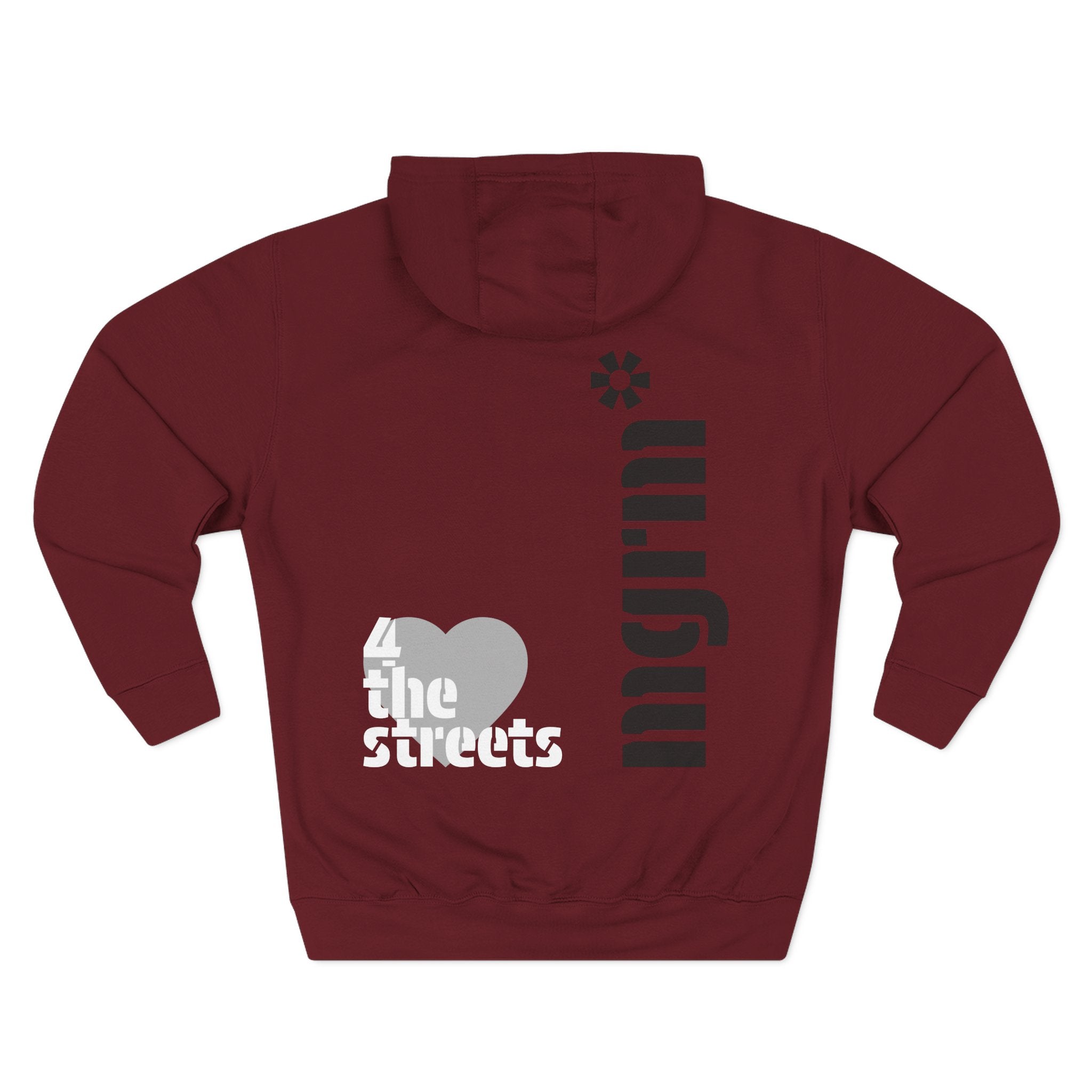 4 The Streets Abstract Hoodie — 'the show' Three-Panel Graphic Fleece