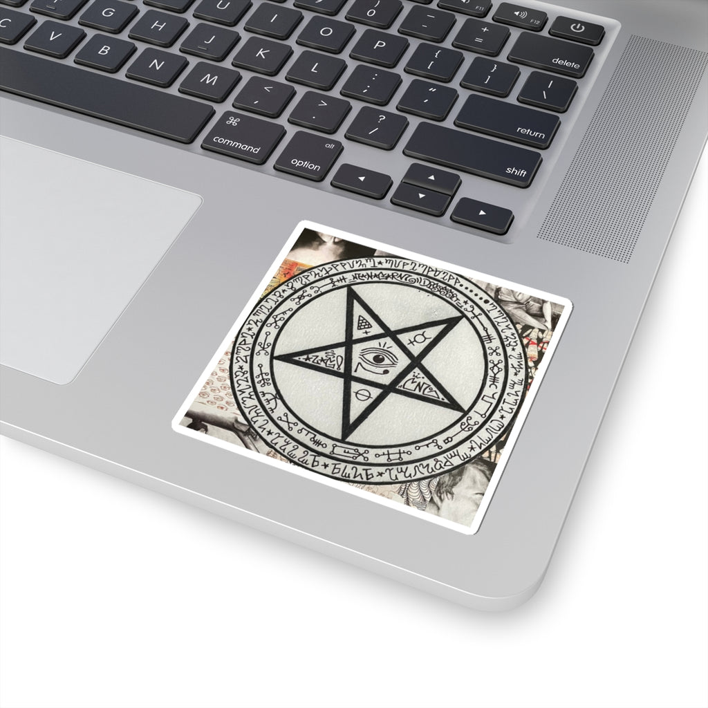 Managarm Pentagram Kiss-Cut Sticker — 90s Skateboard Sigil (Dark Aesthetic)