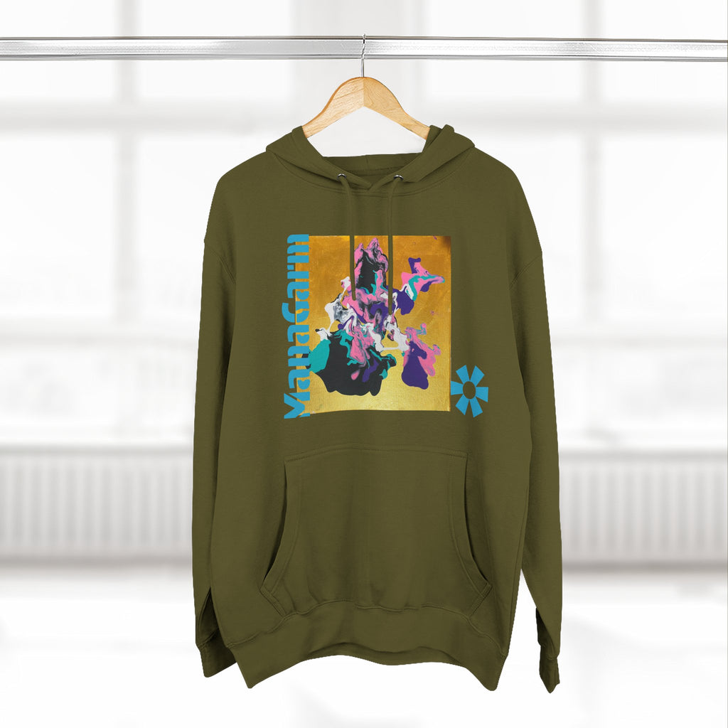 4 The Streets Abstract Hoodie — 'the show' Three-Panel Graphic Fleece