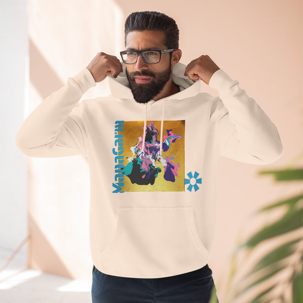 4 The Streets Abstract Hoodie — 'the show' Three-Panel Graphic Fleece