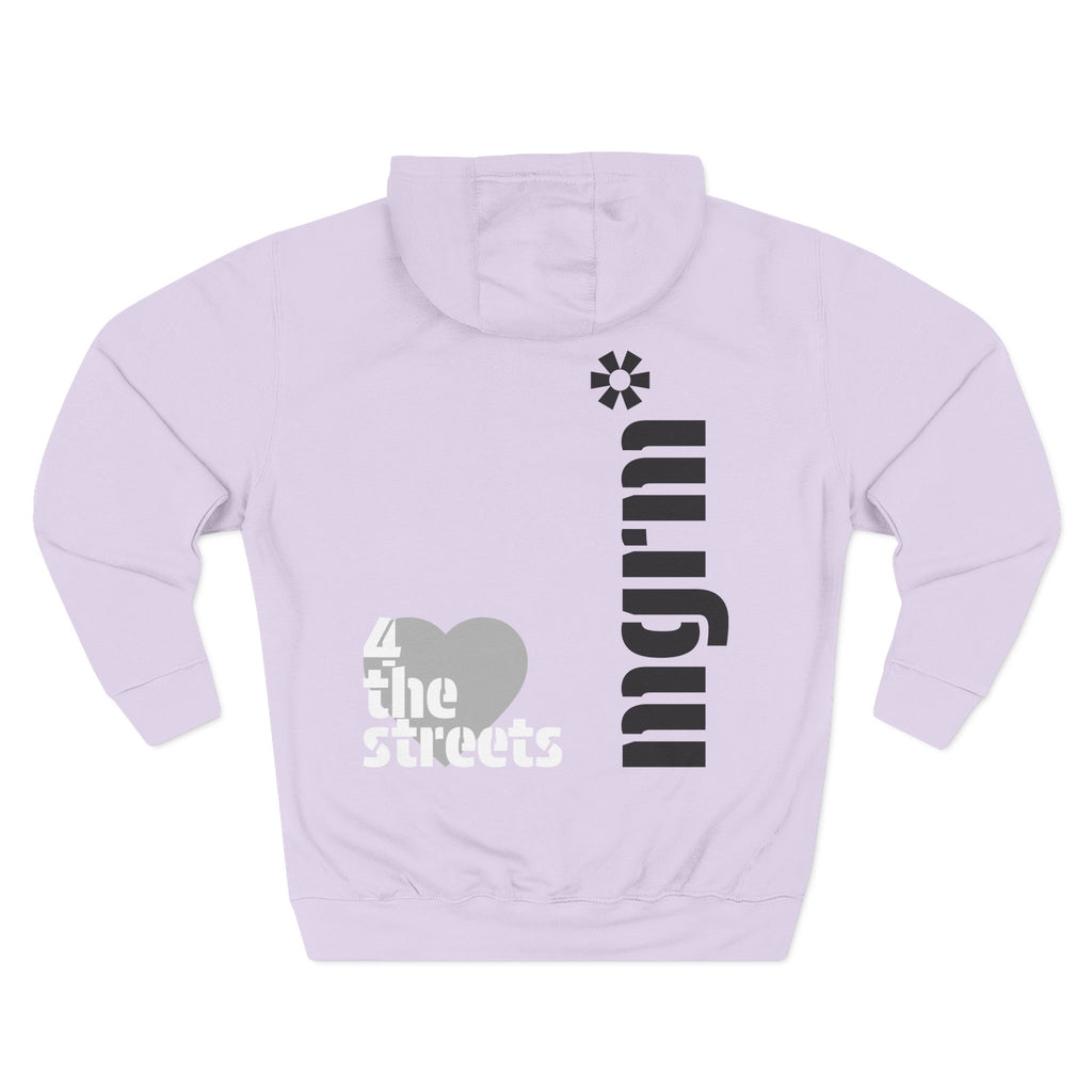 4 The Streets Abstract Hoodie — 'the show' Three-Panel Graphic Fleece