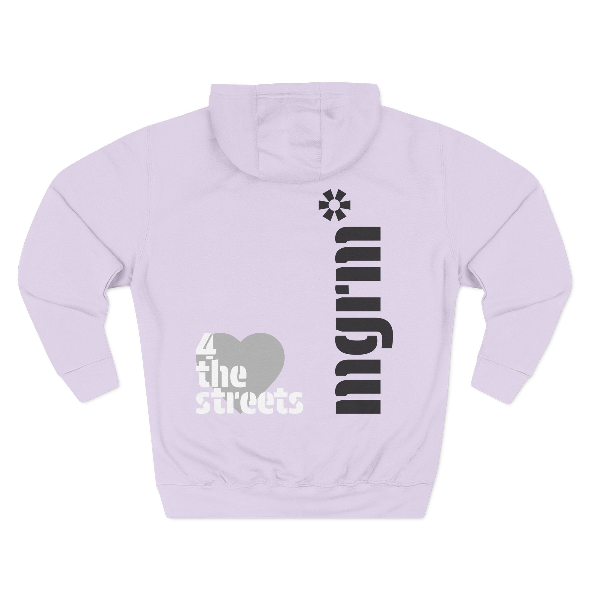 4 The Streets Abstract Hoodie — 'the show' Three-Panel Graphic Fleece