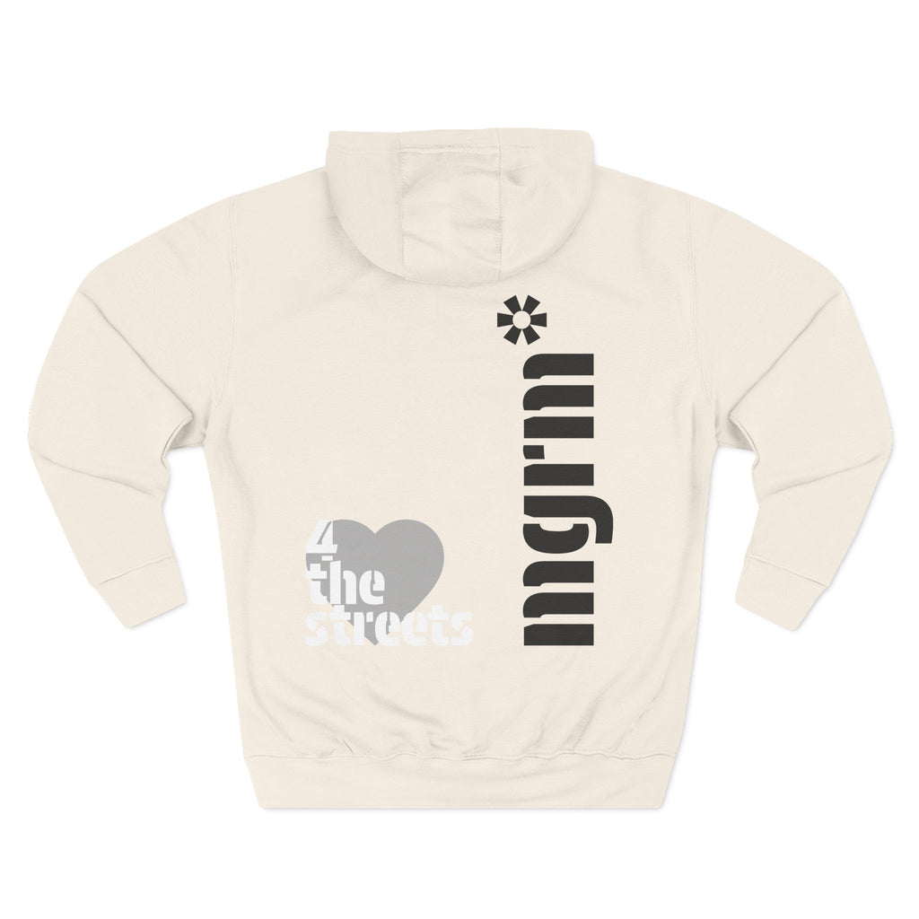 4 The Streets Abstract Hoodie — 'the show' Three-Panel Graphic Fleece