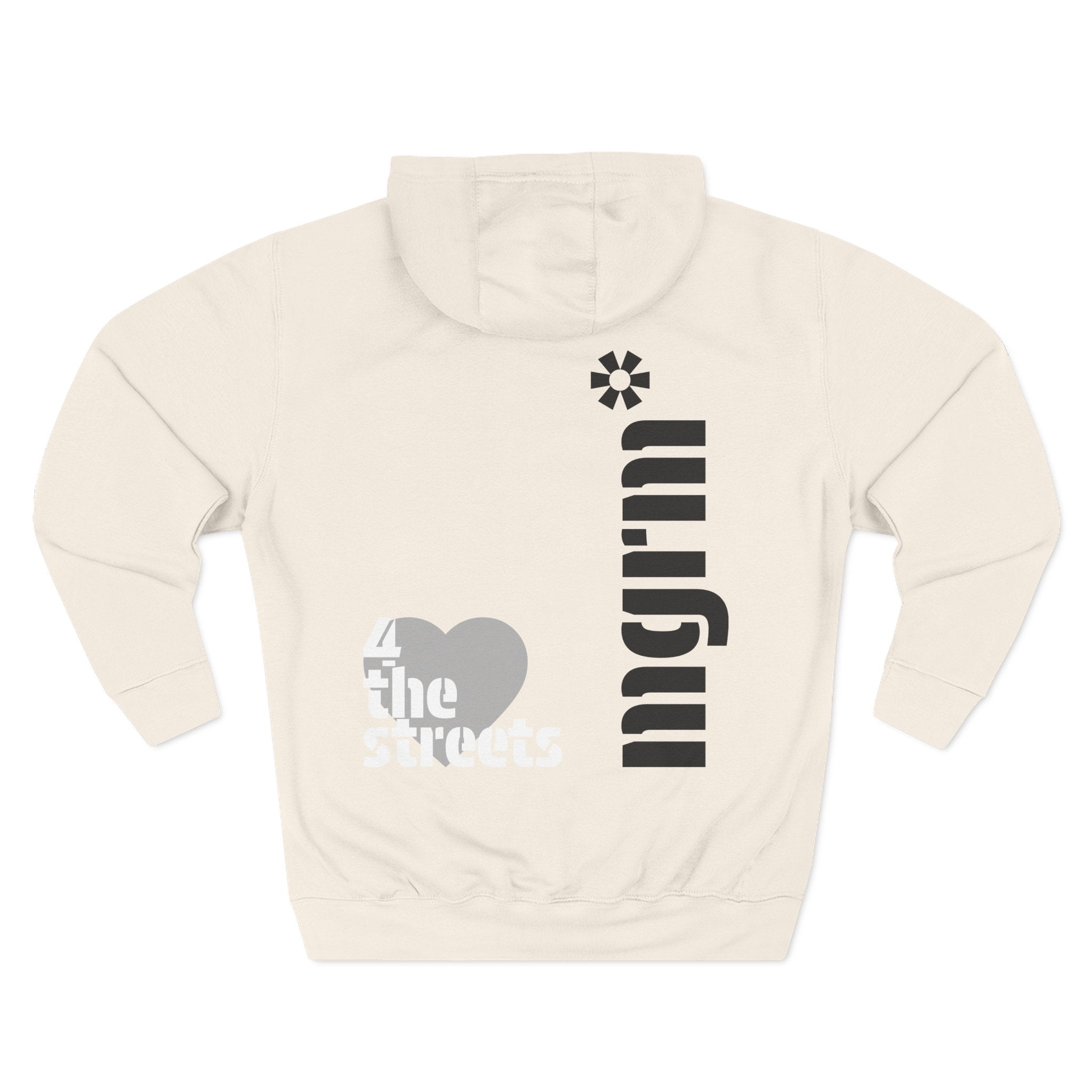 4 The Streets Abstract Hoodie — 'the show' Three-Panel Graphic Fleece