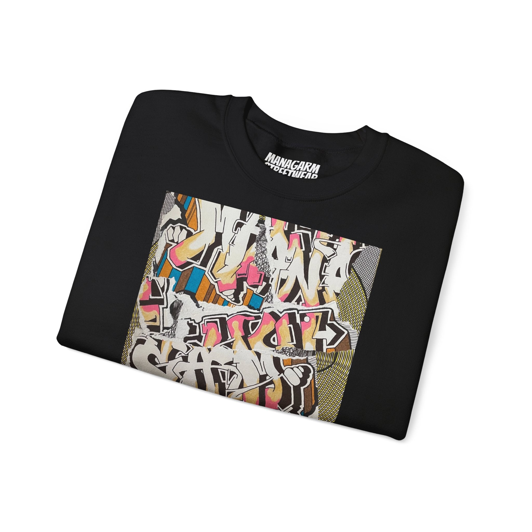 Graffiti Art Crewneck Sweatshirt — 'MGRM*' Streetwear Graphic Pullover
