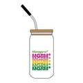 Can Glass — 16oz Engraved Mason-Style Tumbler with Lid & Straw (Colorful MGRM* Design)